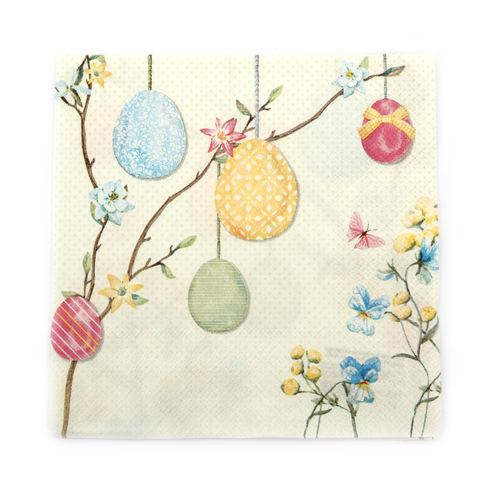 Napkin for decoupage Ambiente 33x33 cm three-layer Hanging Eggs - 1 piece
