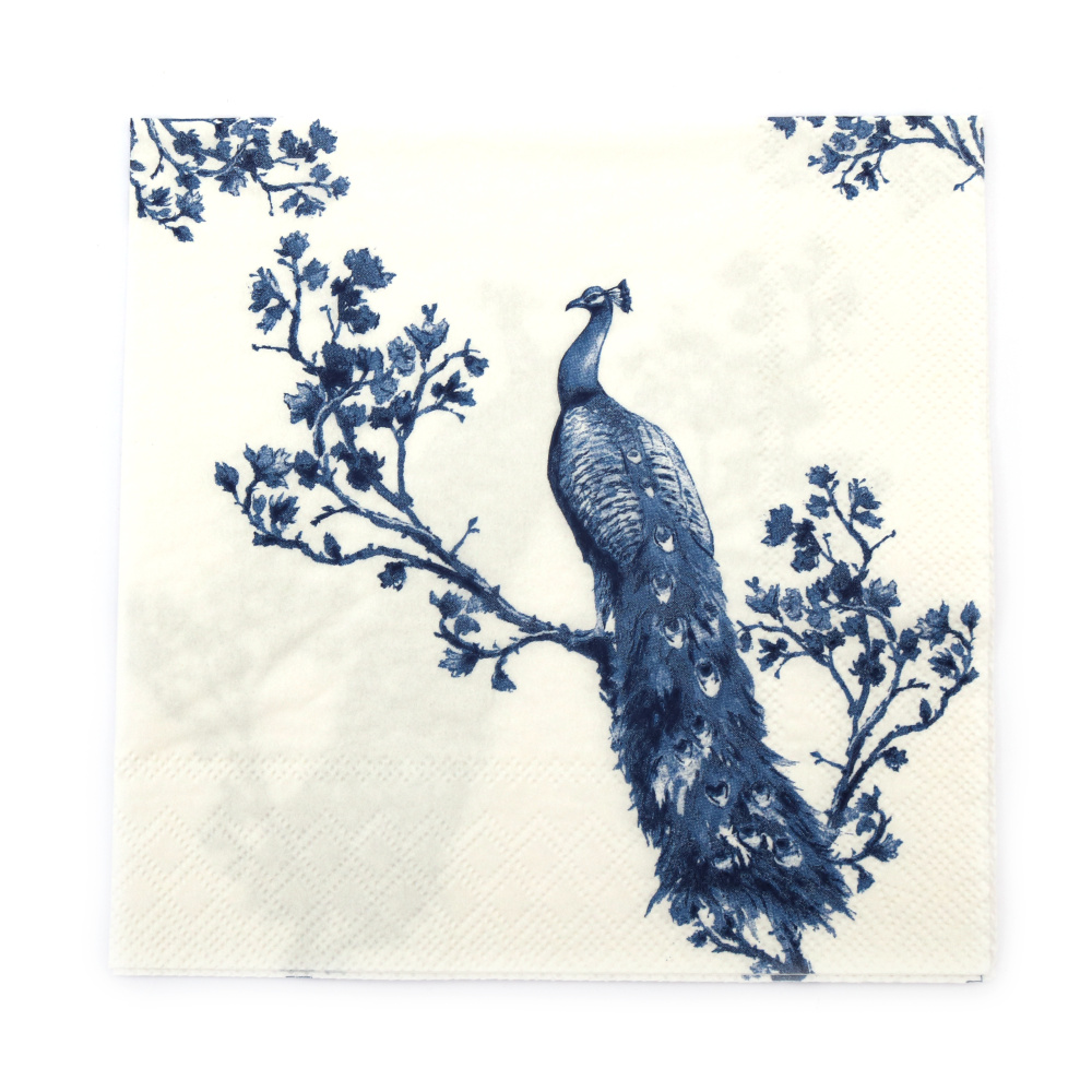 Napkin for decoupage Ambiente 33x33 cm three-layer Royal Peacock - 1 piece