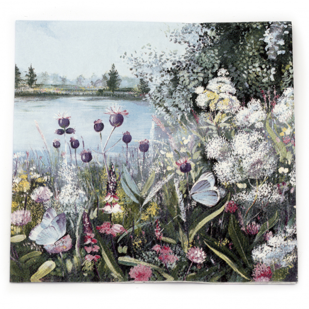Napkin for decoupage Ambiente 33x33 cm three-layer Lake View - 1 piece