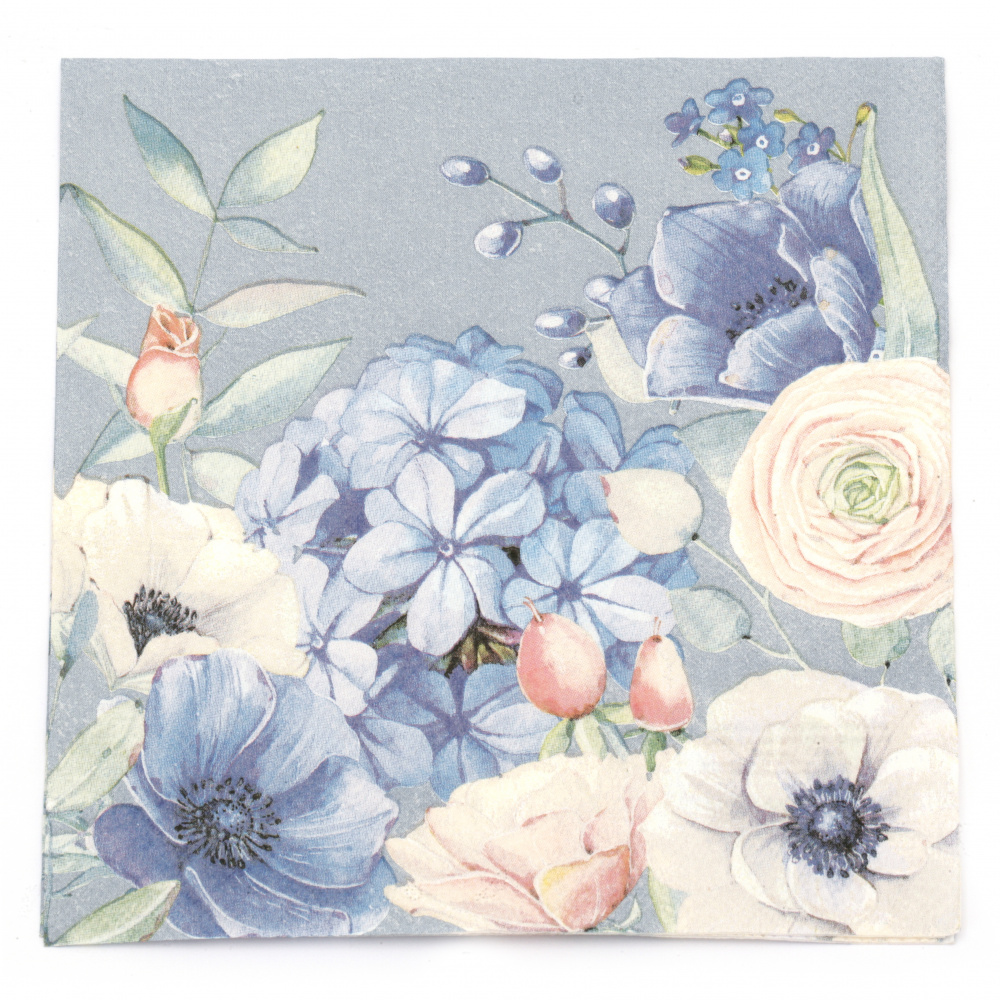 Napkin for decoupage Ambiente 33x33 cm three-layer Blooming Mystery - 1 piece