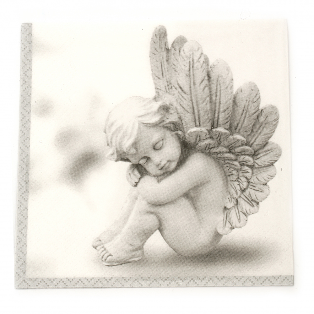 Napkin for decoupage Ti-flair 33x33 cm three-ply Dreaming Angel gray - 1 piece