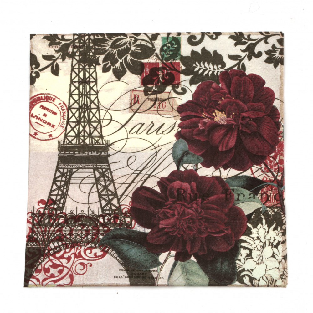 Decoupage napkin - Ti-flair 33x33 cm three-ply Art Parisienne - 1 piece
