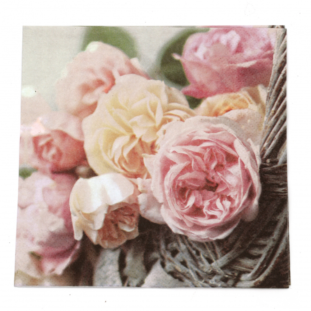Decoupage napkin - Ti-flair 33x33 cm three-ply English Roses - 1 piece