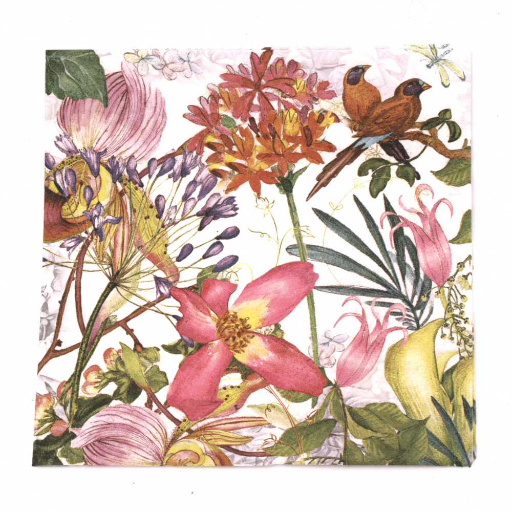 Decoupage napkin - Ti-flair 33x33 cm three-layer Exotic Garden - 1 piece