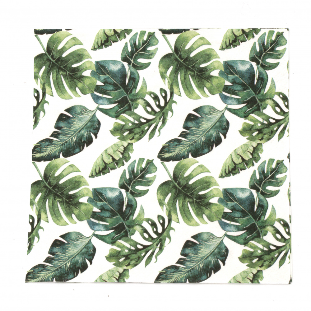 Decoupage napkin - Ti-flair 33x33 cm three-layer Dense Jungle Leaves - 1 piece
