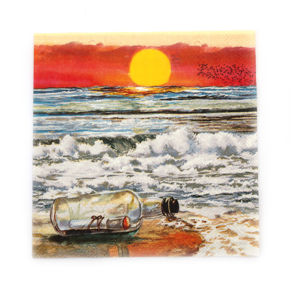Napkin for decoupage Ambiente 33x33 cm three-layer Message in the Bottle - 1 piece