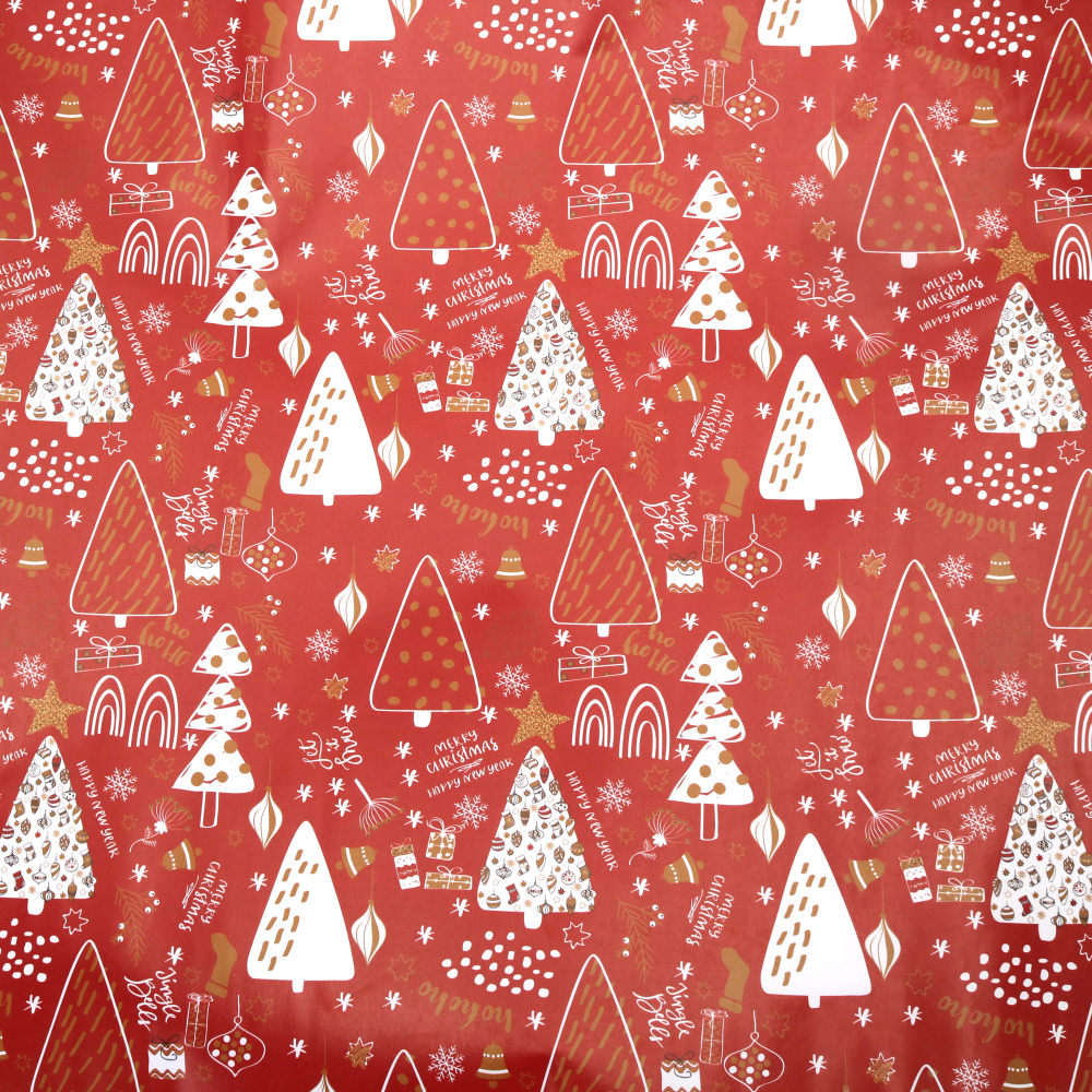 Hartie de ambalat 510x750 mm Moș Craciun cu un sac albastru