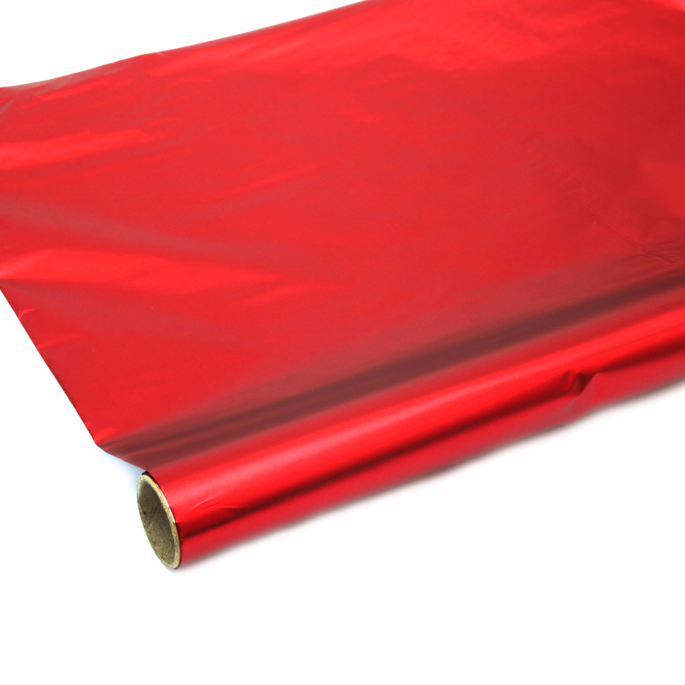 Matte aluminum foil, 70x200 cm, red color