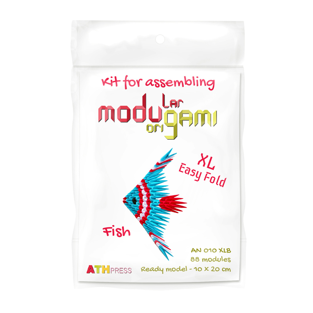 Modular Origami Kit - Blue Fish XL