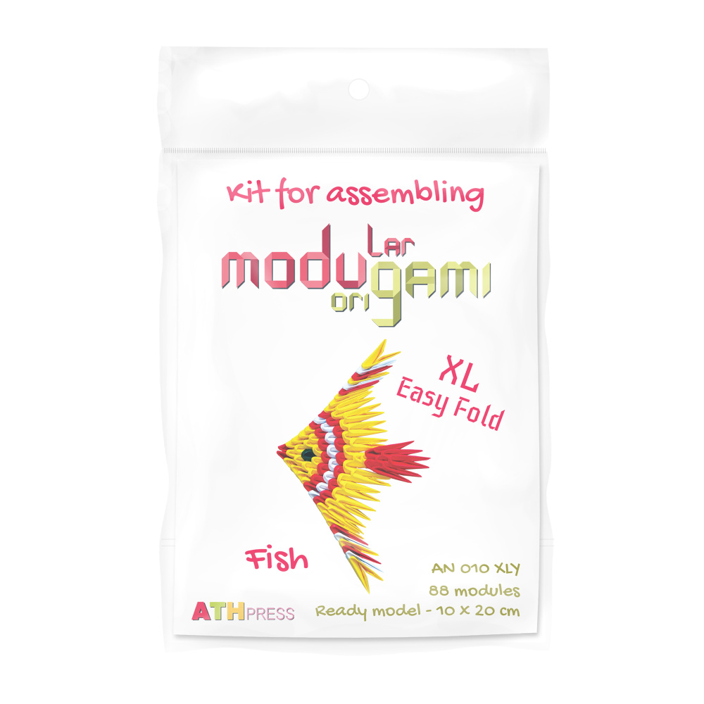 Modular Origami Kit - XL Yellow Fish