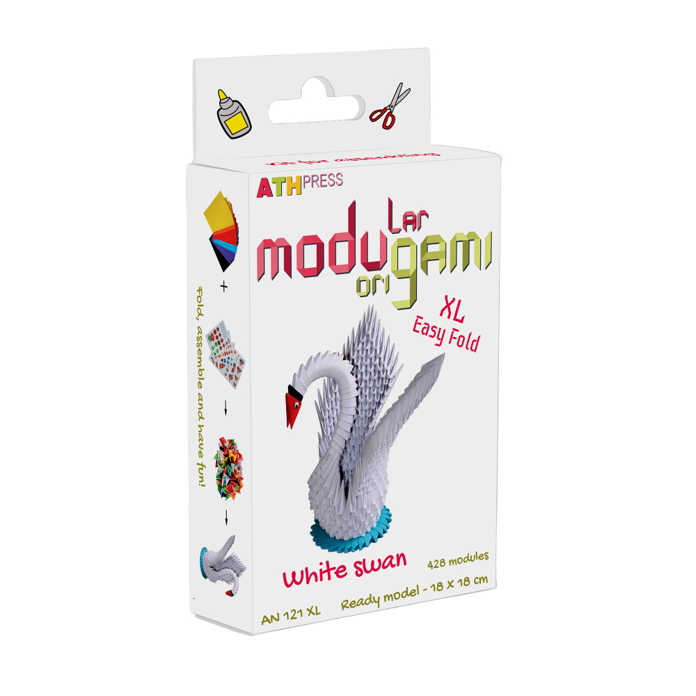 Modular Origami Kit - XL White Swan