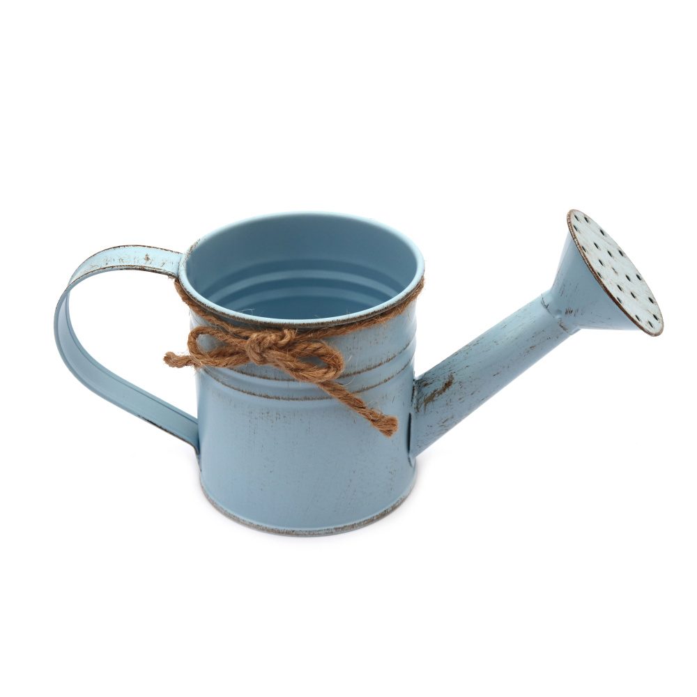Decorative Metal Watering Can 100x190x80 mm color blue