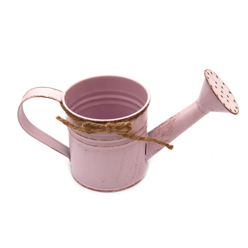 Decorative Metal Watering Can 100x190x80 mm color pink