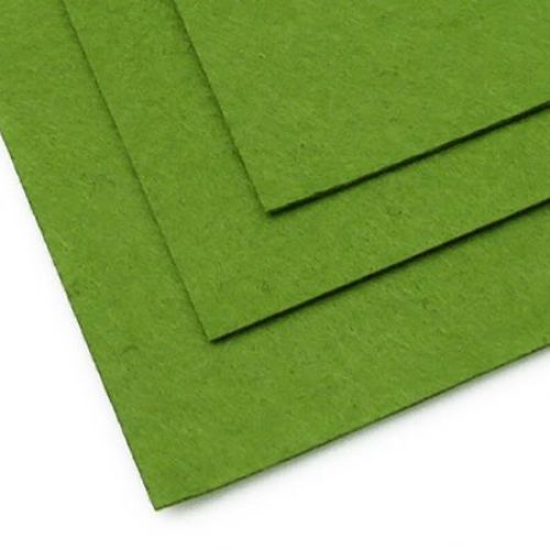 Fabric Felt Sheet, DIY Crafts Sewing Decoration 1 mm A4 20x30 cm color green grassy dark -1 piece