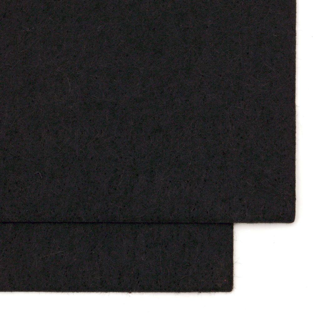 Pâslă 1,5 mm A4 20x30 cm culoare negru -1 bucată