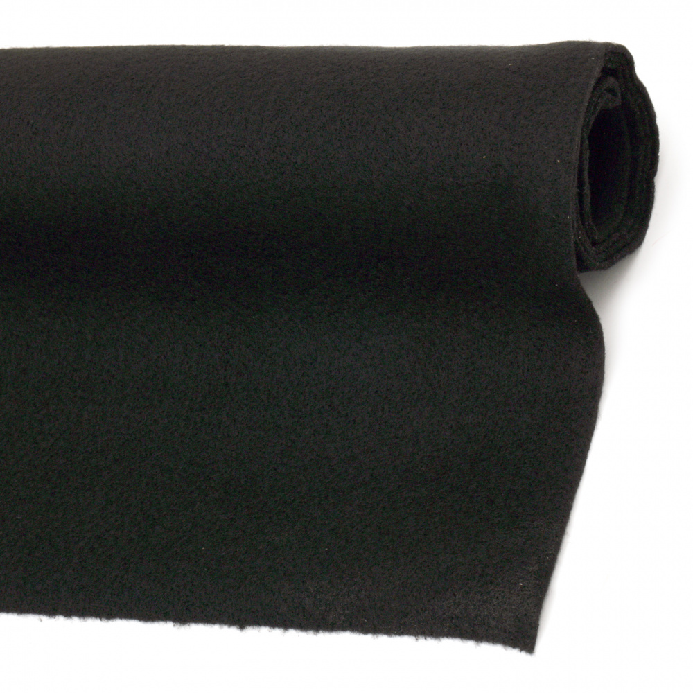 Fabric Felt Sheet, DIY Crafts Sewing Decoration 1.5 mm 45x100 cm color black - 1 piece