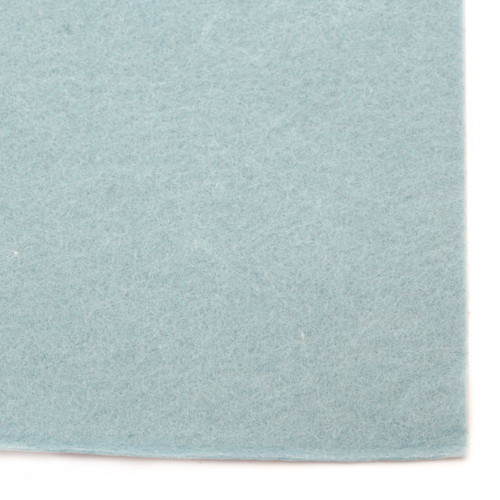 Soft Felt Fabric Sheet DIY Craftwork Decoration 2 mm A4 20x30 cm color blue light -1 piece