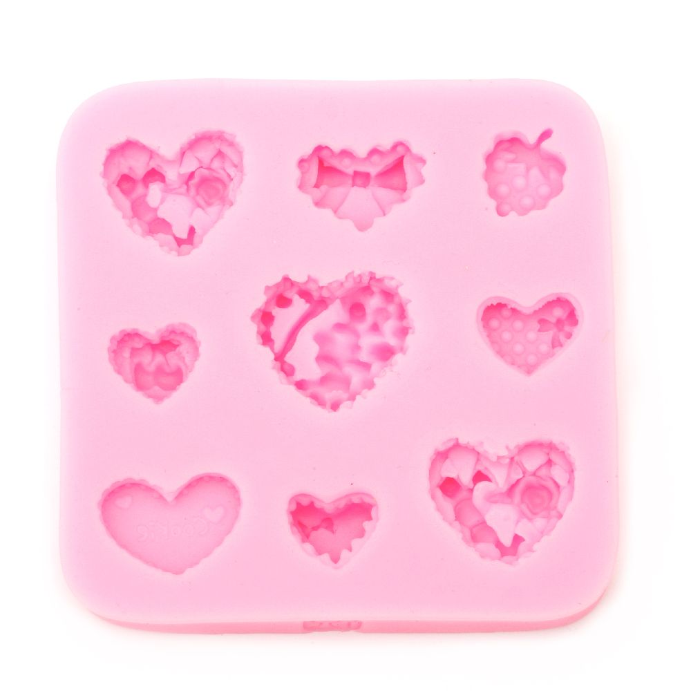 Silicone Mold Hearts, 79x80x13mm