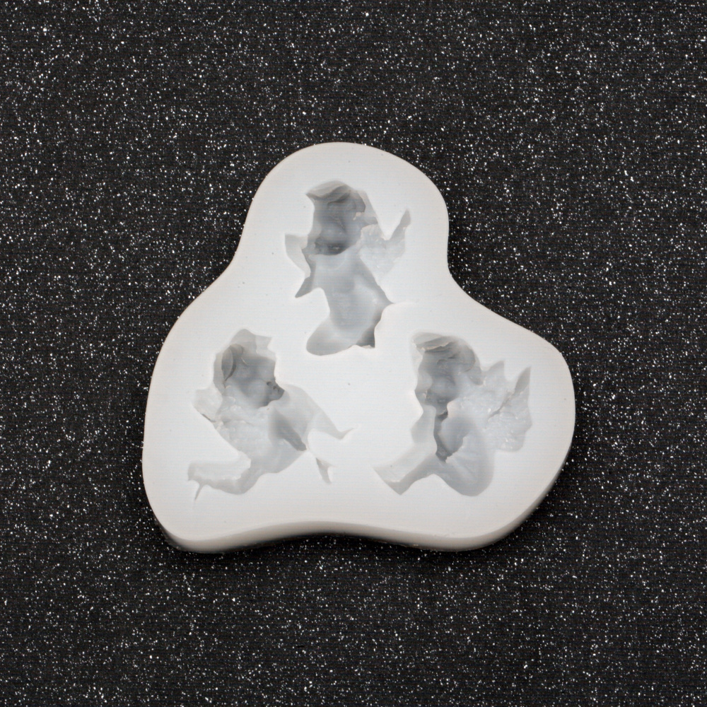 Silicone mold /mould/ 75x73x12 mm angels