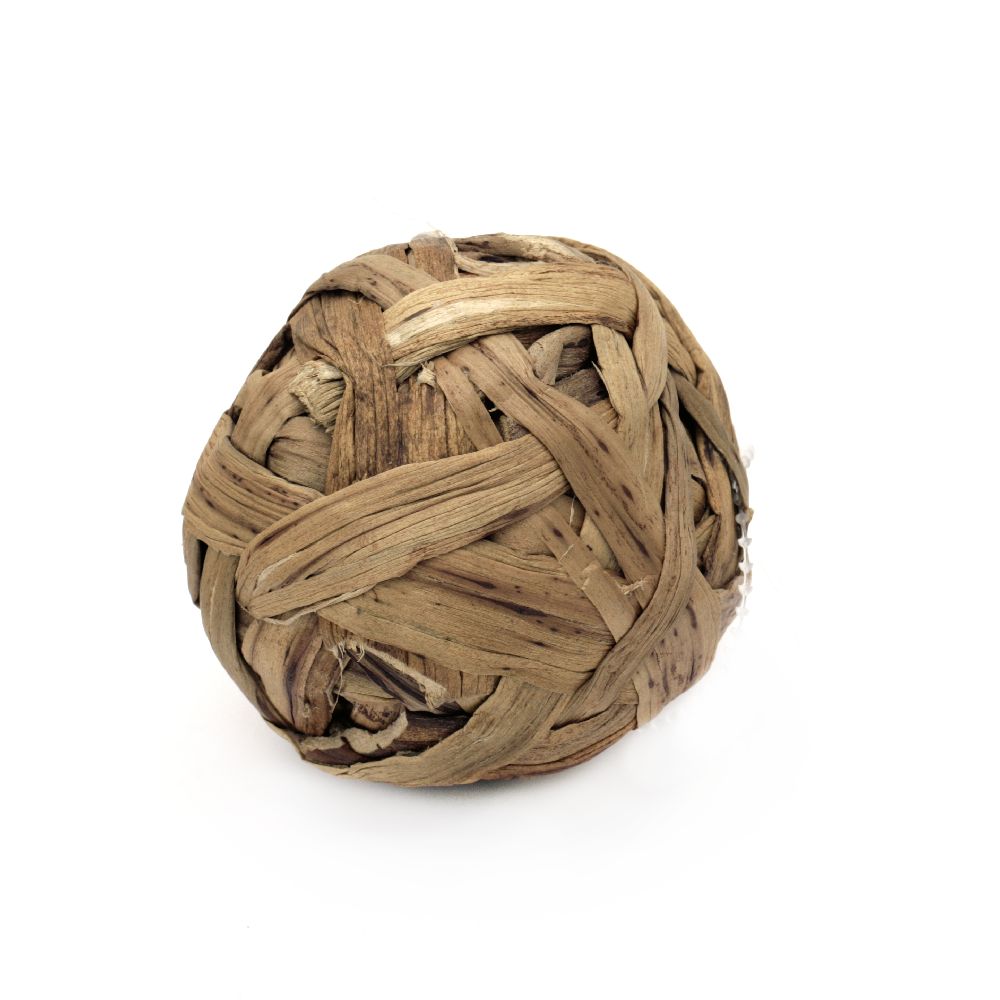 Decoration ball made of natural materials 75 mm