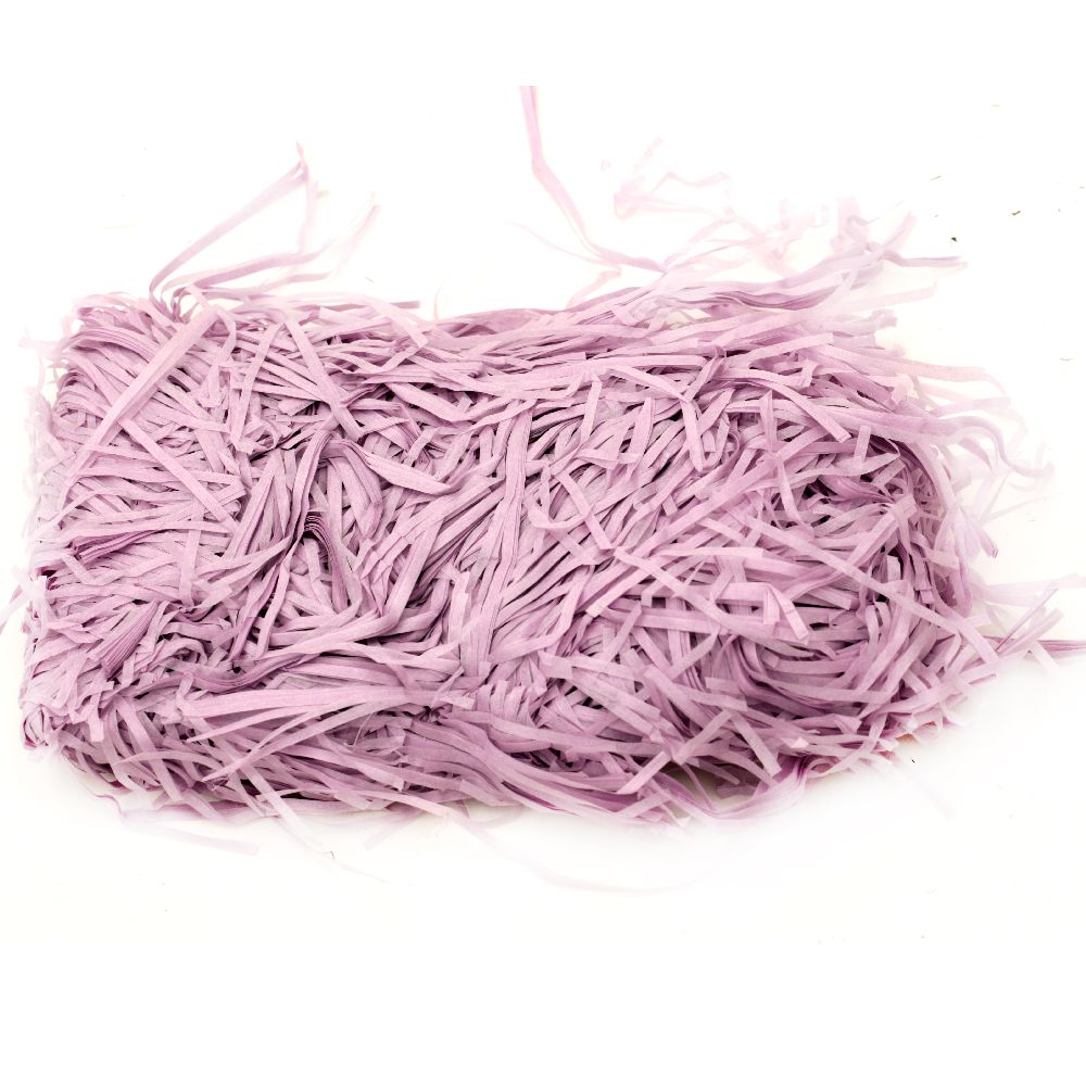 Artificial Paper Grass, Decoration Decoupage DIY purple color - 50 grams