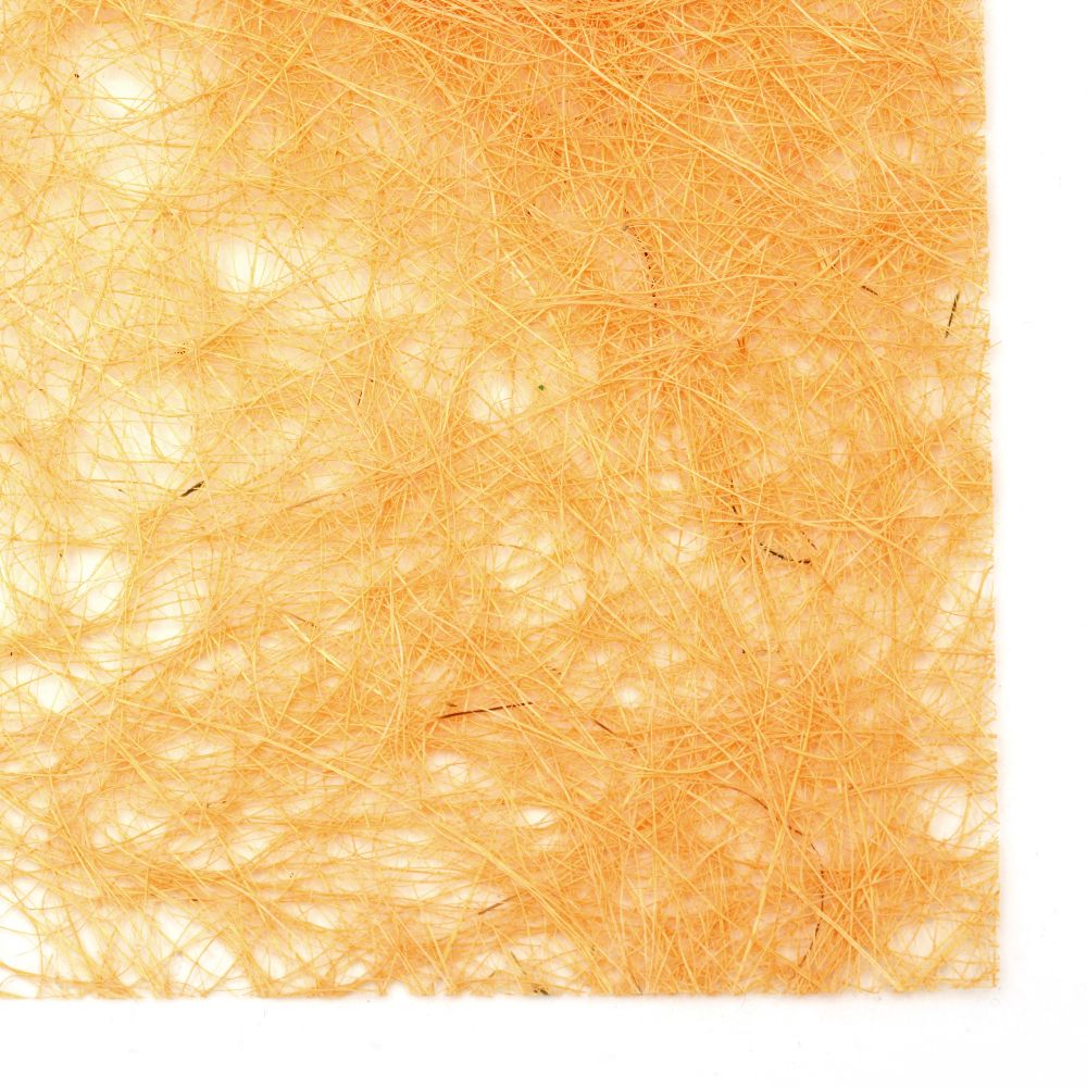 Pressed artificial coconut grass for hobby craft projects, A4 color orange