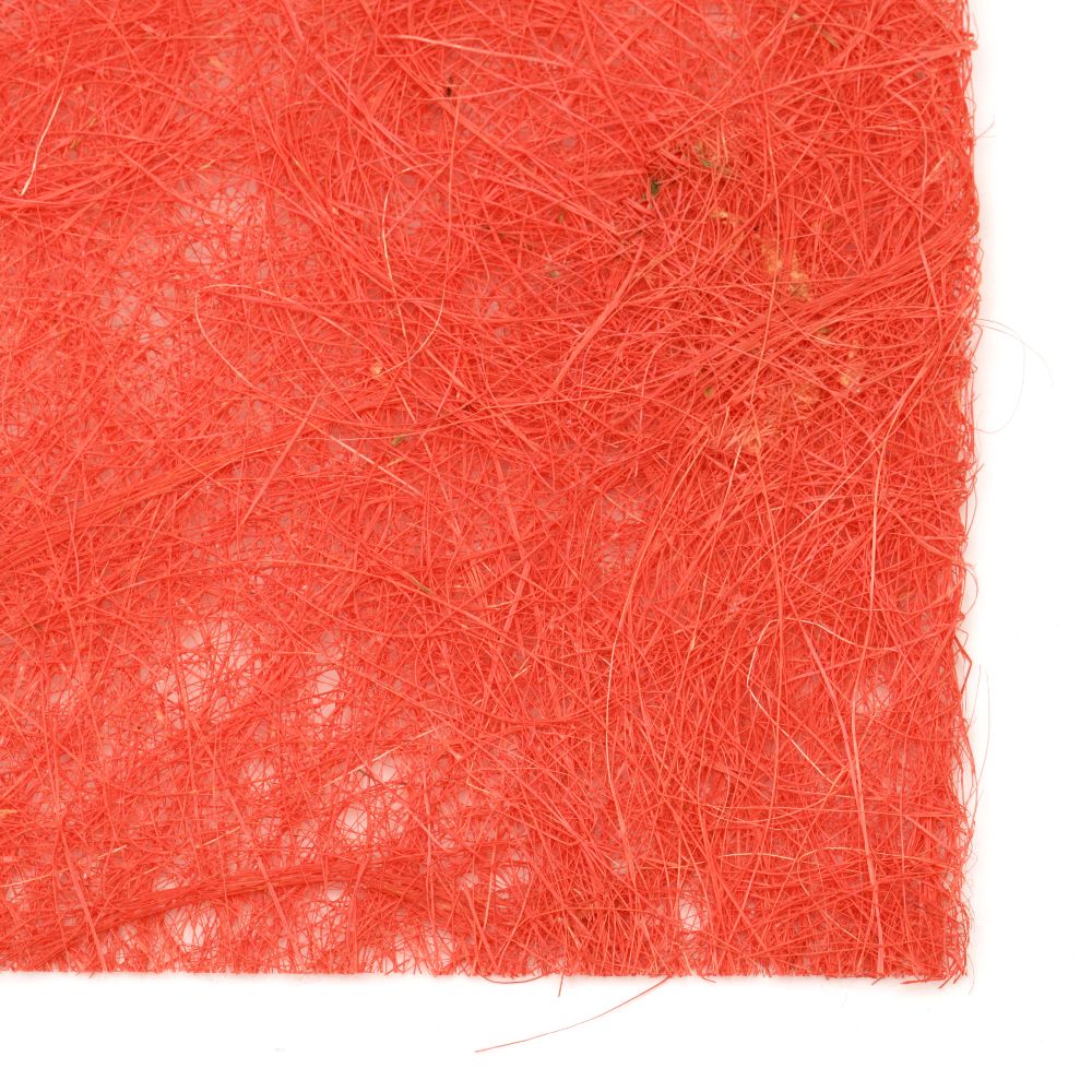 Pressed artificial coconut grass for DIY home decor ideas, decoupage, A4 color red