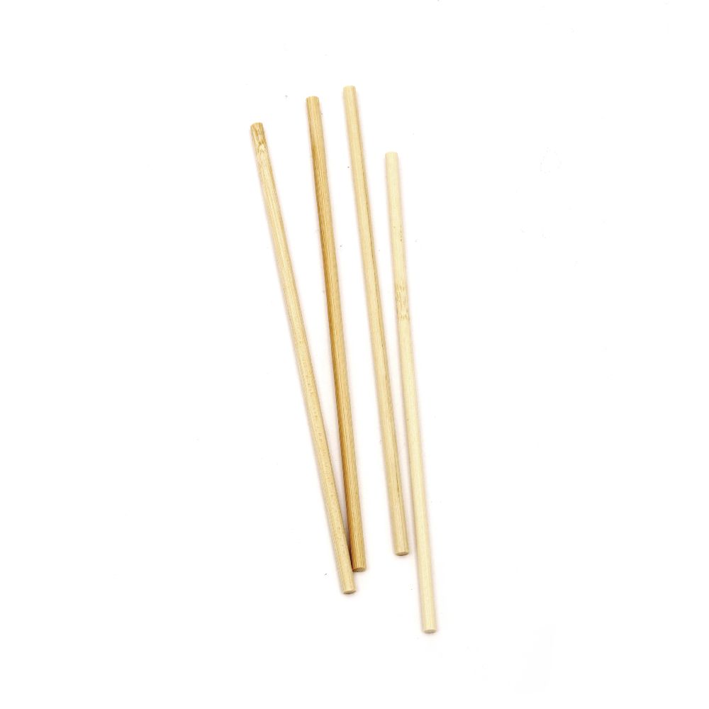 Bamboo sticks 150x4 mm light wood -40 pieces