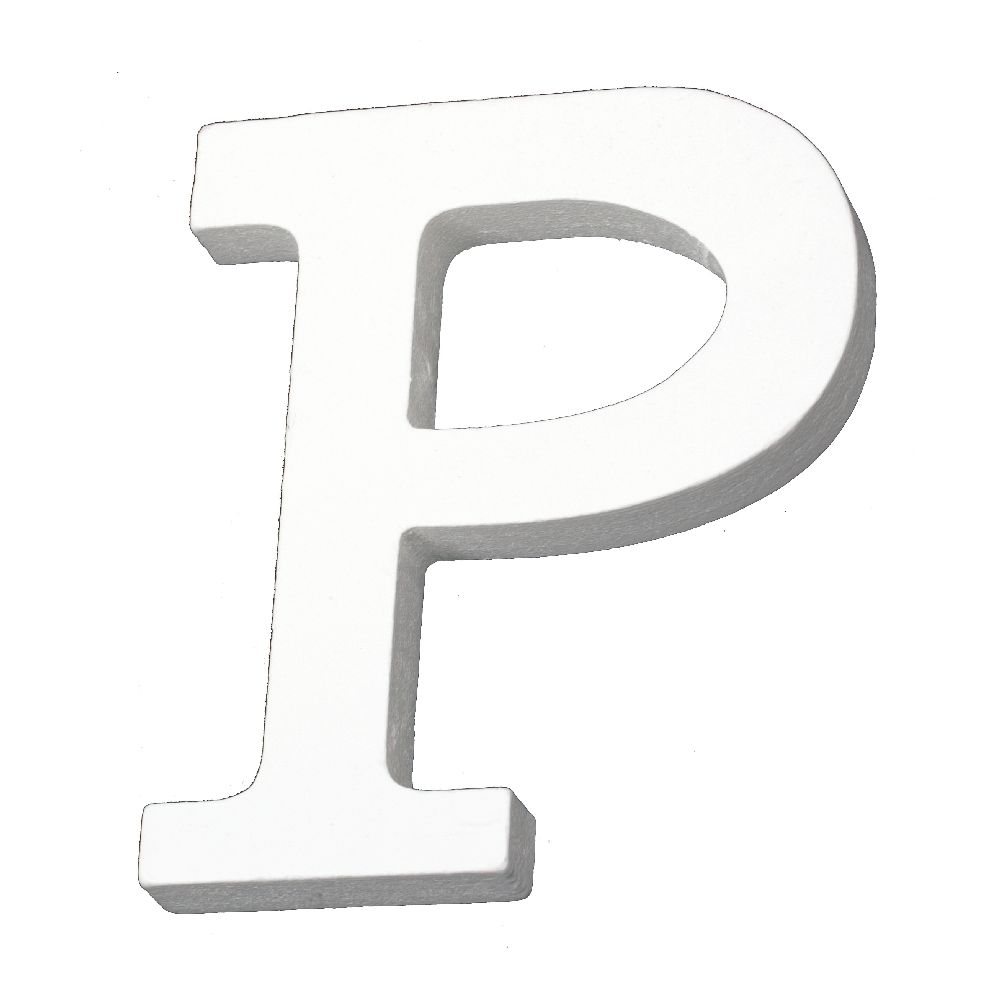 Letter wood "P" 110x80x12 mm - white,Decoupage Scrapbooking Gifts Decoration