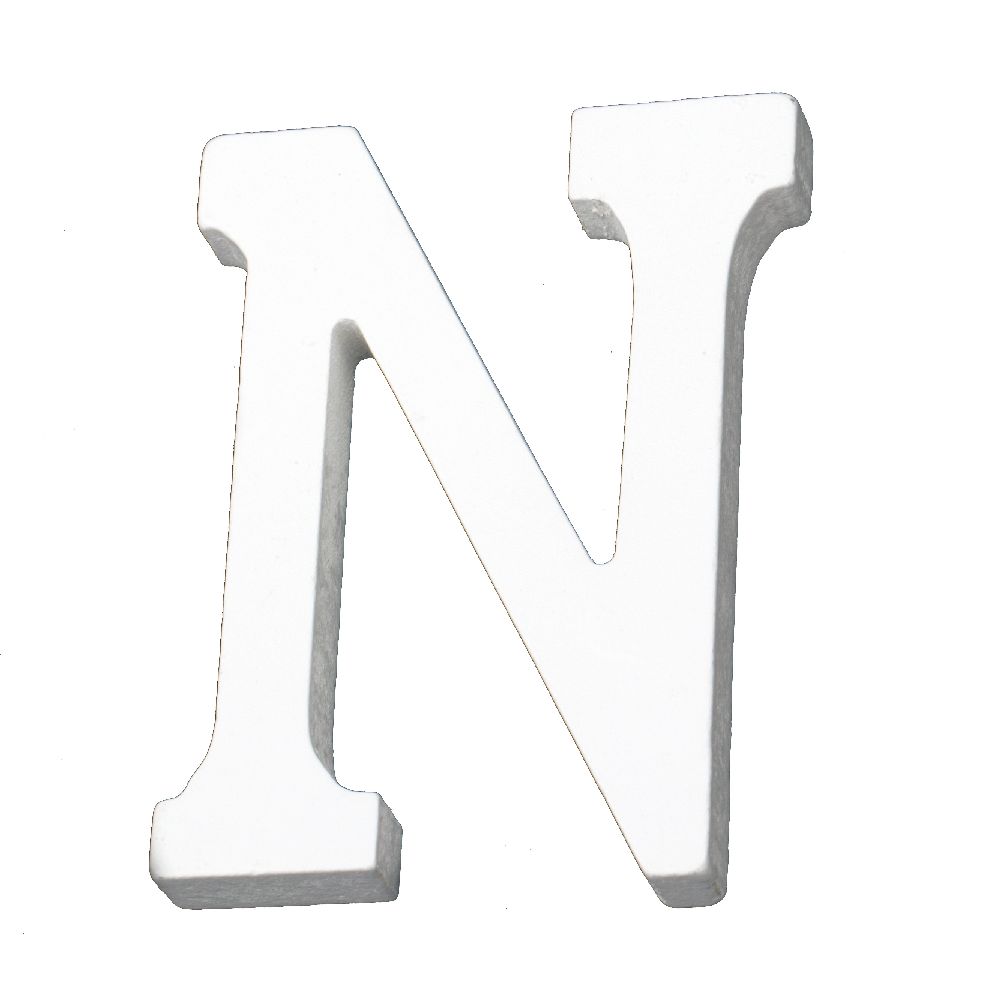 Letter wood "N" 110x93x12 mm - white,Decoupage Scrapbooking Gifts Decoration