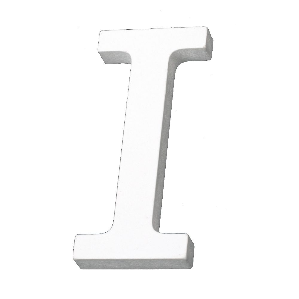 Letter wood "I" 110x47x12 mm - white,Scrapbooking Gifts Decoration