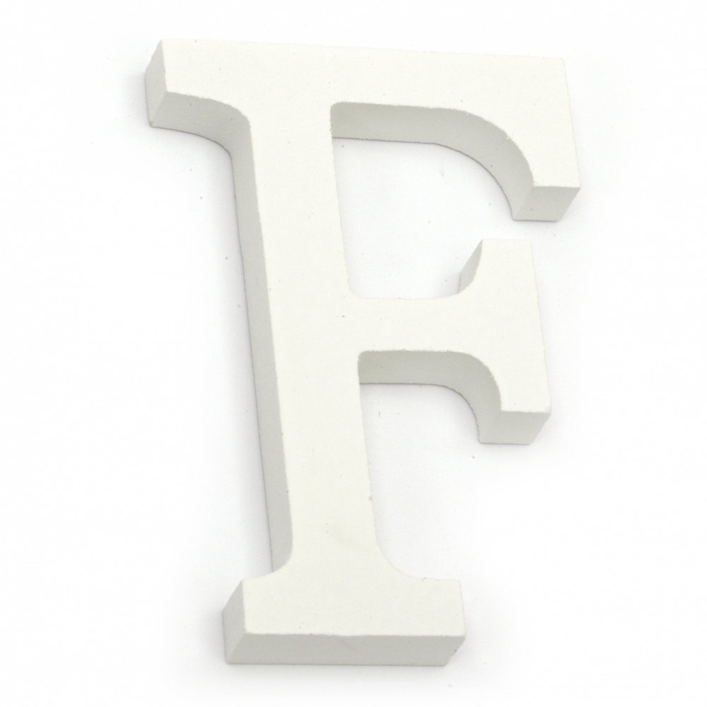 Letter wood "F" 110x73x12 mm - white,Scrapbooking Gifts Decoration