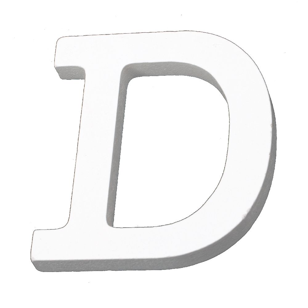 Letter wood "D" 110x80x12 mm - white,Scrapbooking Gifts Decoration