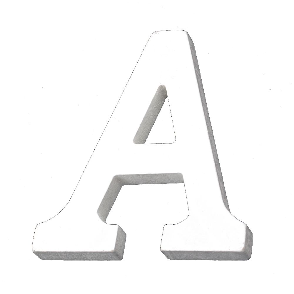 Ξύλινο γράμμα  "Α" 110x100x12 mm - λευκό