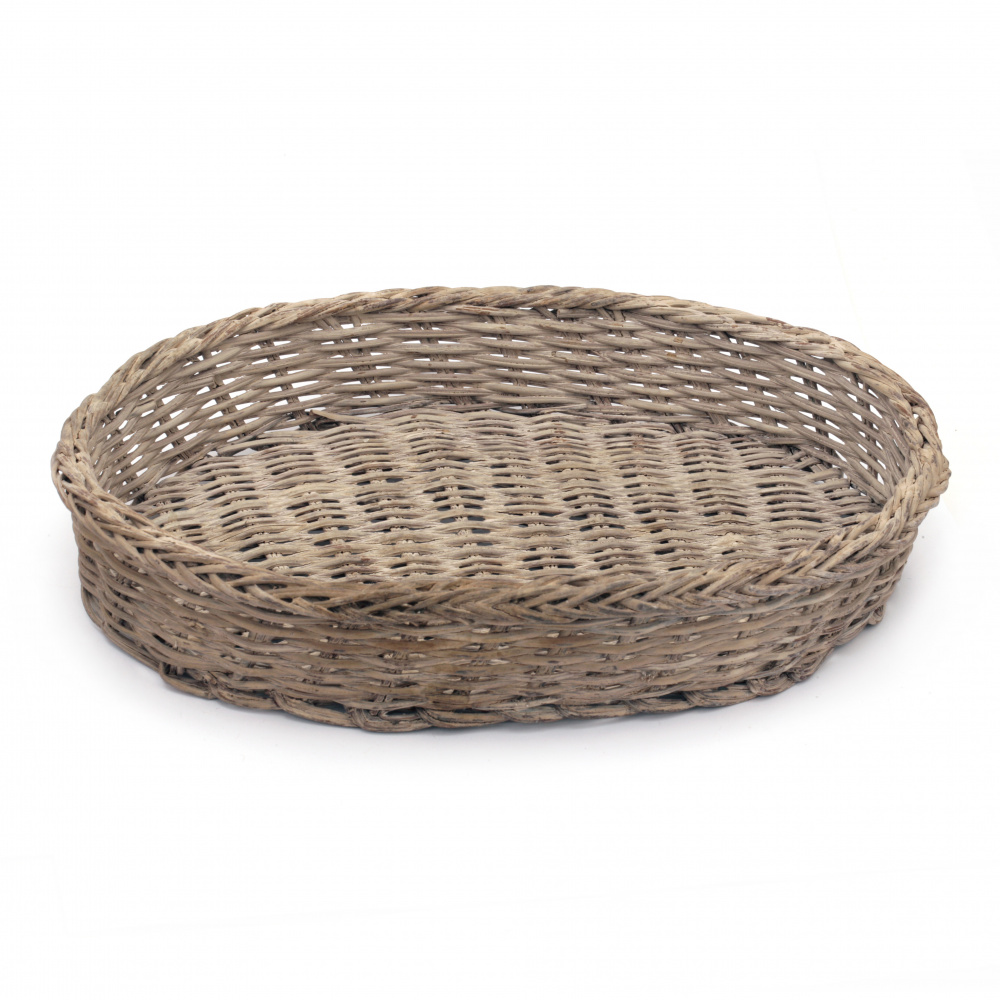 Knitted basket 290x210x50 mm brown