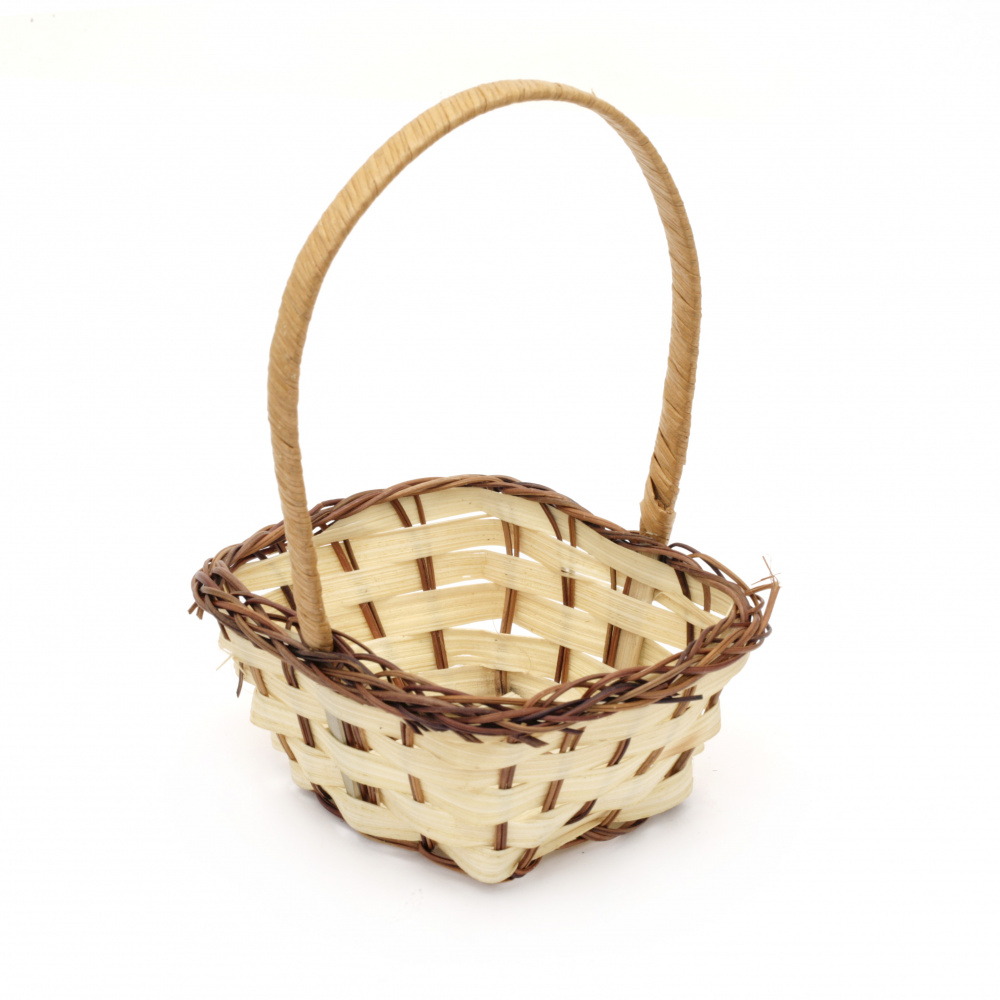Wooden Decorative Square Basket 60x135x190 mm beige