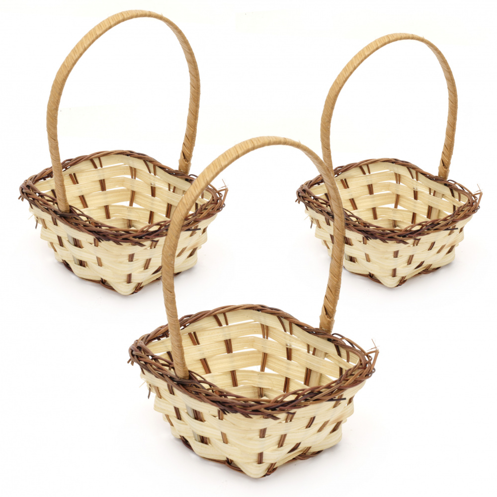 Set of square baskets for decoration 50x100x170, mm 55x115x180 mm, 60x135x190 mm -3 pieces