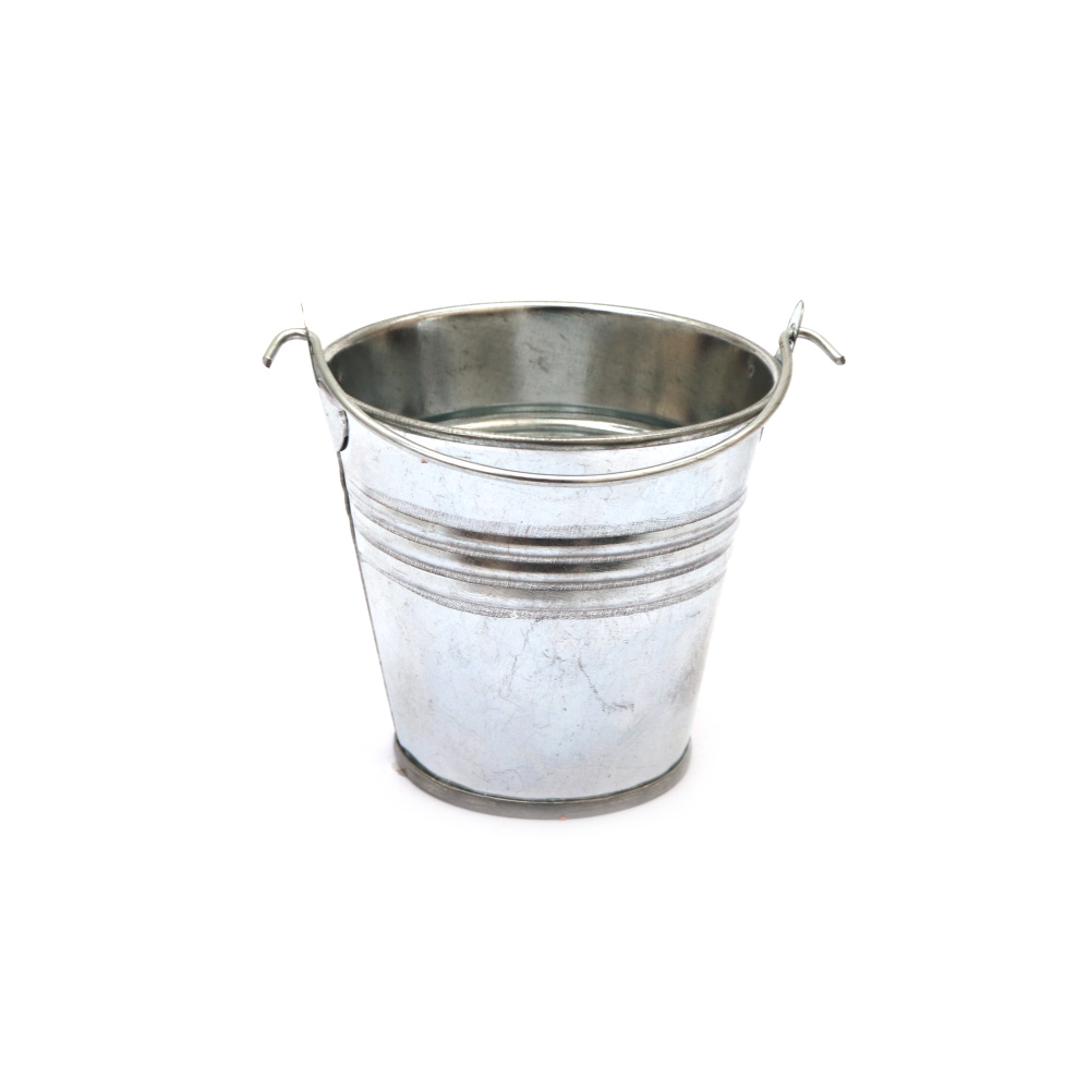 Metal bucket for decoration, 65x45x62 mm
