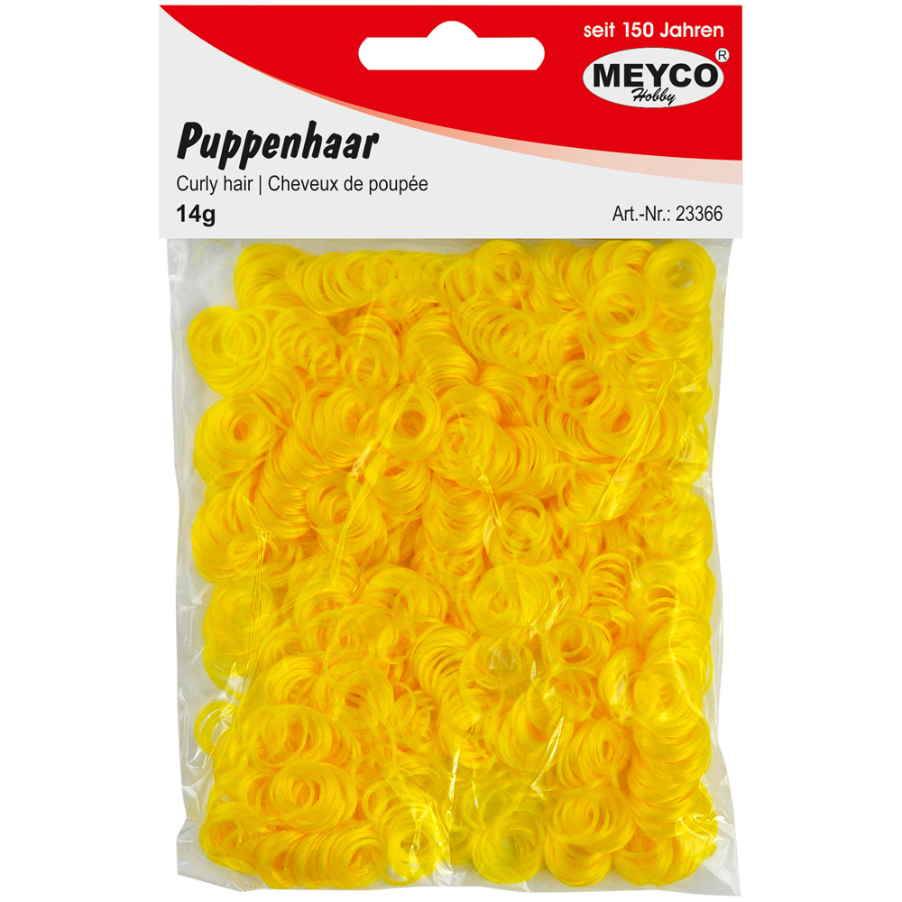 Коса за кукли Meyco жълта -14 грама