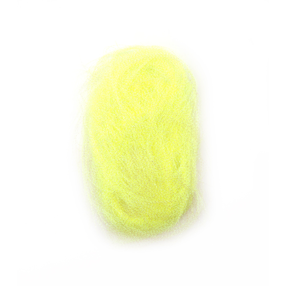 Angel hair twisted yellow electric rainbow, approximately 10 grams