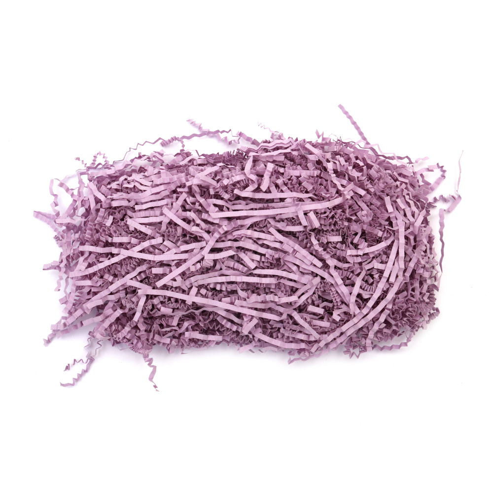 Crinkle Paper Grass, Shredded Paper suitable for Decoration, DIY Crafts or Gift Wrapping Filler, Color Purple - 30 grams