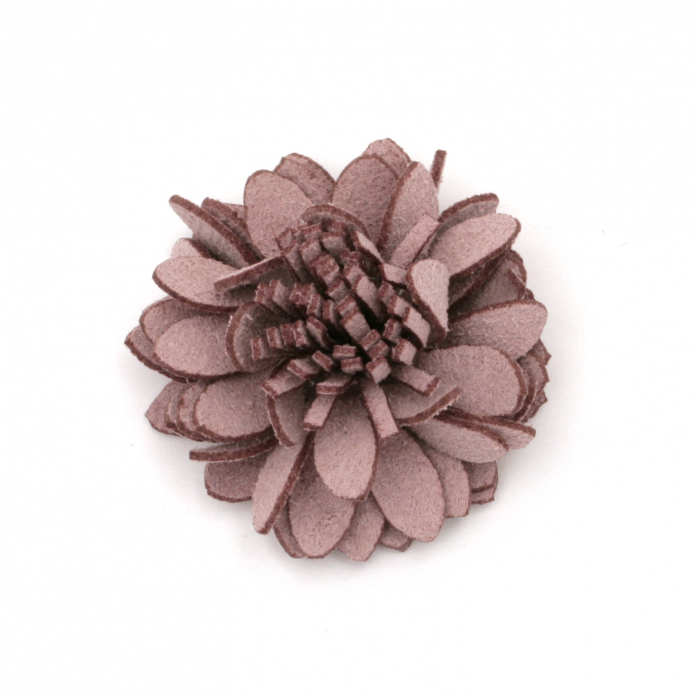 Fabric element for flower decoration 40mm color pink - 2 pieces