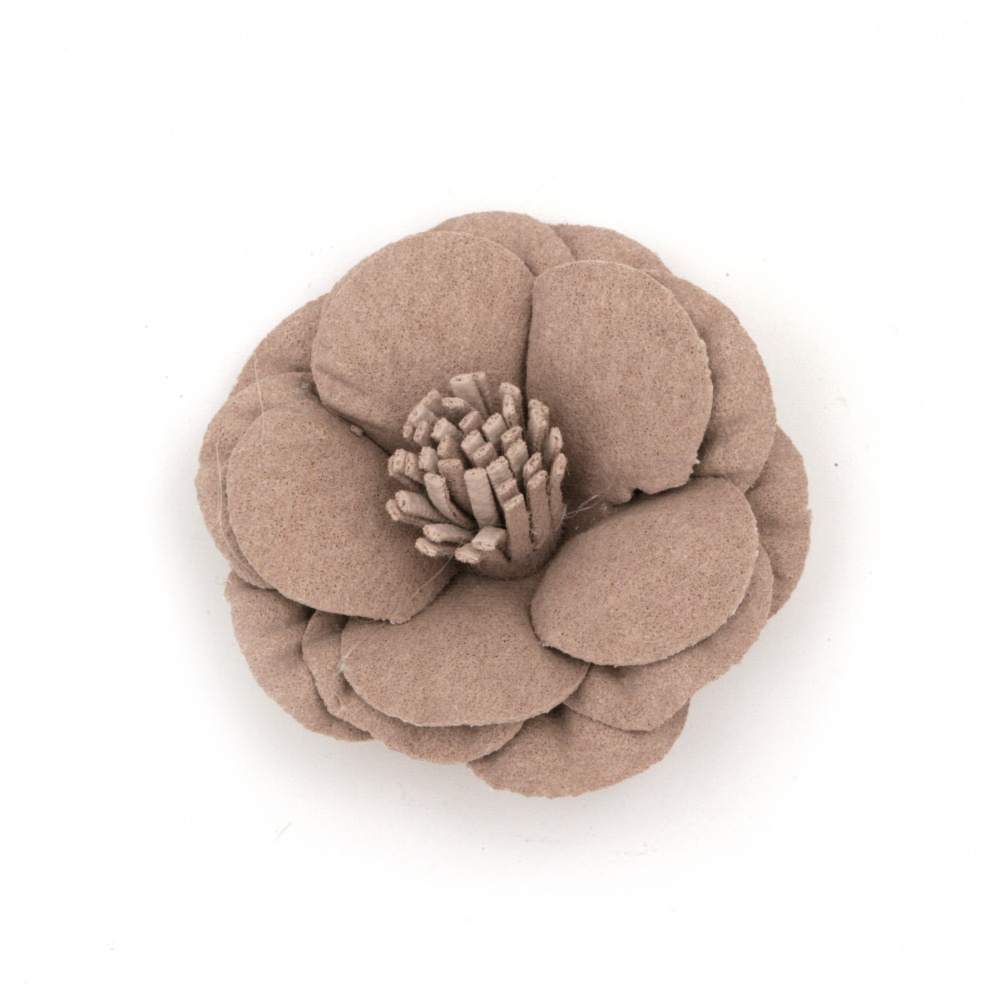 Velour Paper Flower, 50x22 mm, Ashes of Roses Pastel Color