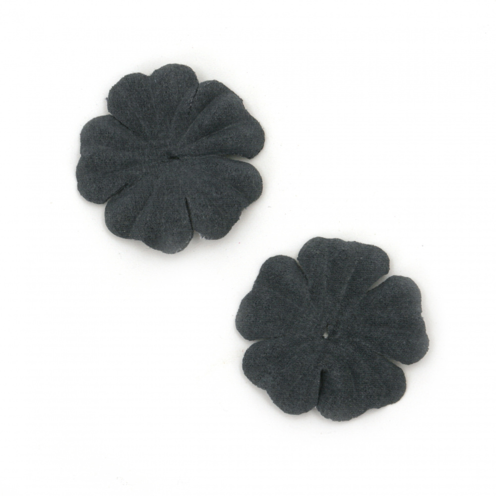 Λουλούδια από χαρτί σουέτ χρώματος 25mm σκούρο μπλε παστέλ -10 τεμάχια