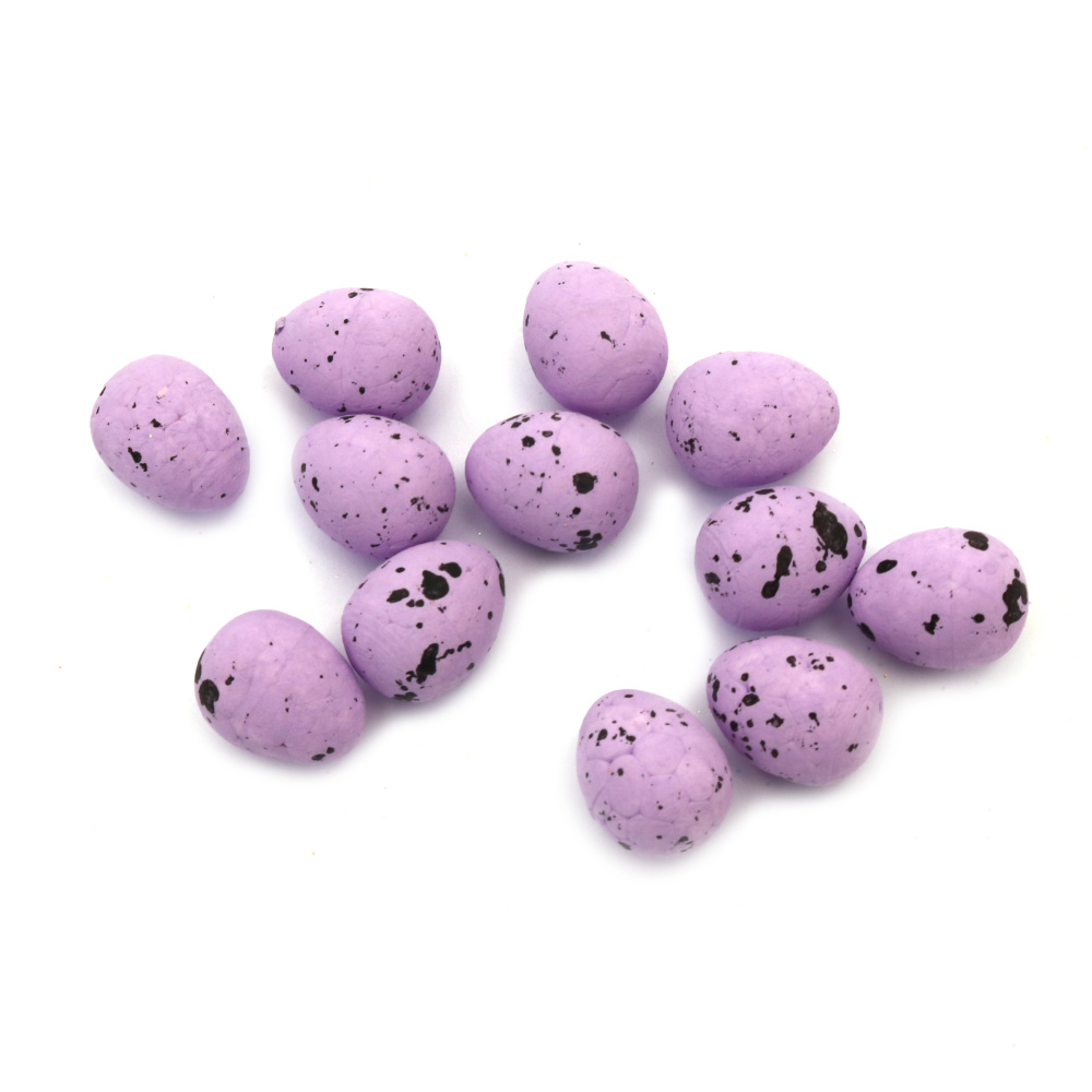 Set of 100 Styrofoam Eggs for Easter Decorations, Oval Foam Egg Shapes for DIY Craft Projects, 18x15 mm Color Purple - 100 pieces