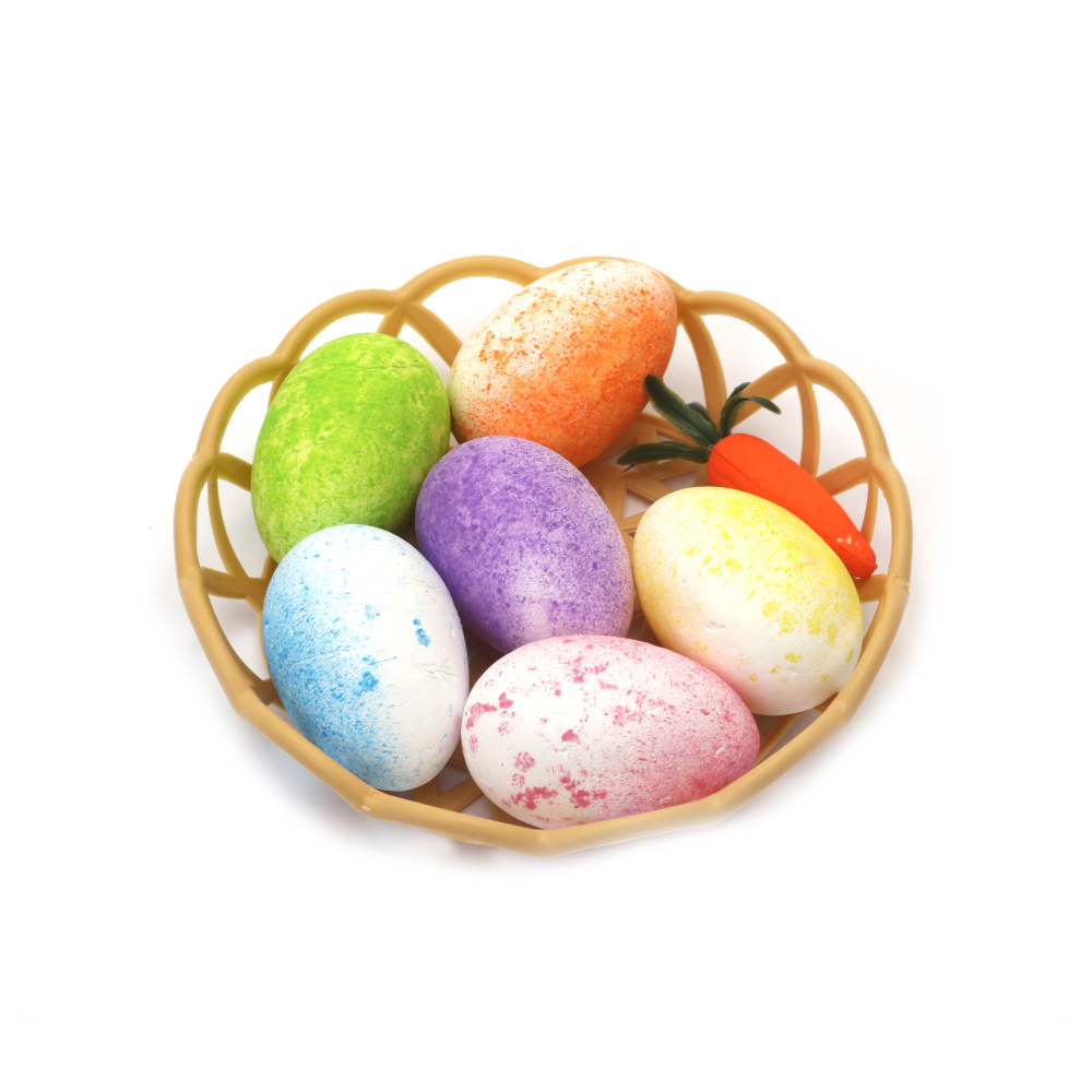 Tray with 6 Easter Eggs / 37x55 mm