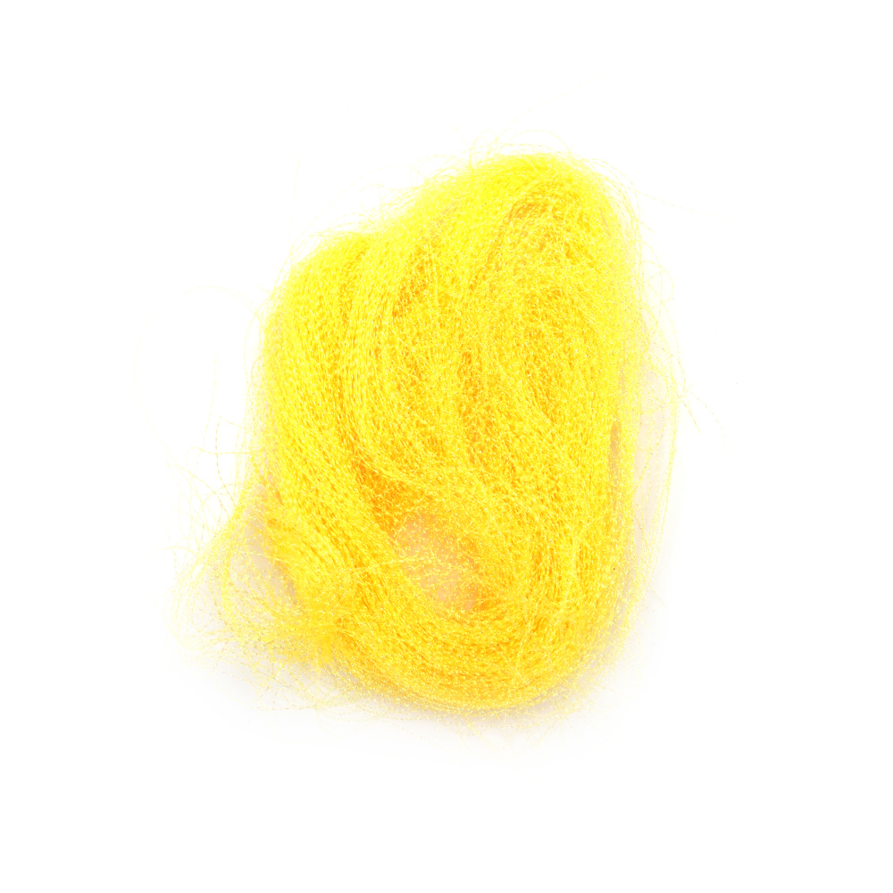 Twisted angel hair in yellow rainbow, approximately 10 grams