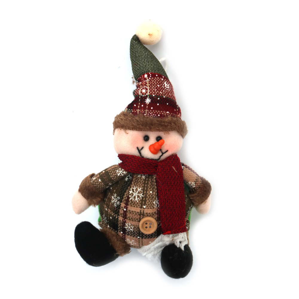 Vánoční závěsná dekorace Sněhulák 130x170x82 mm