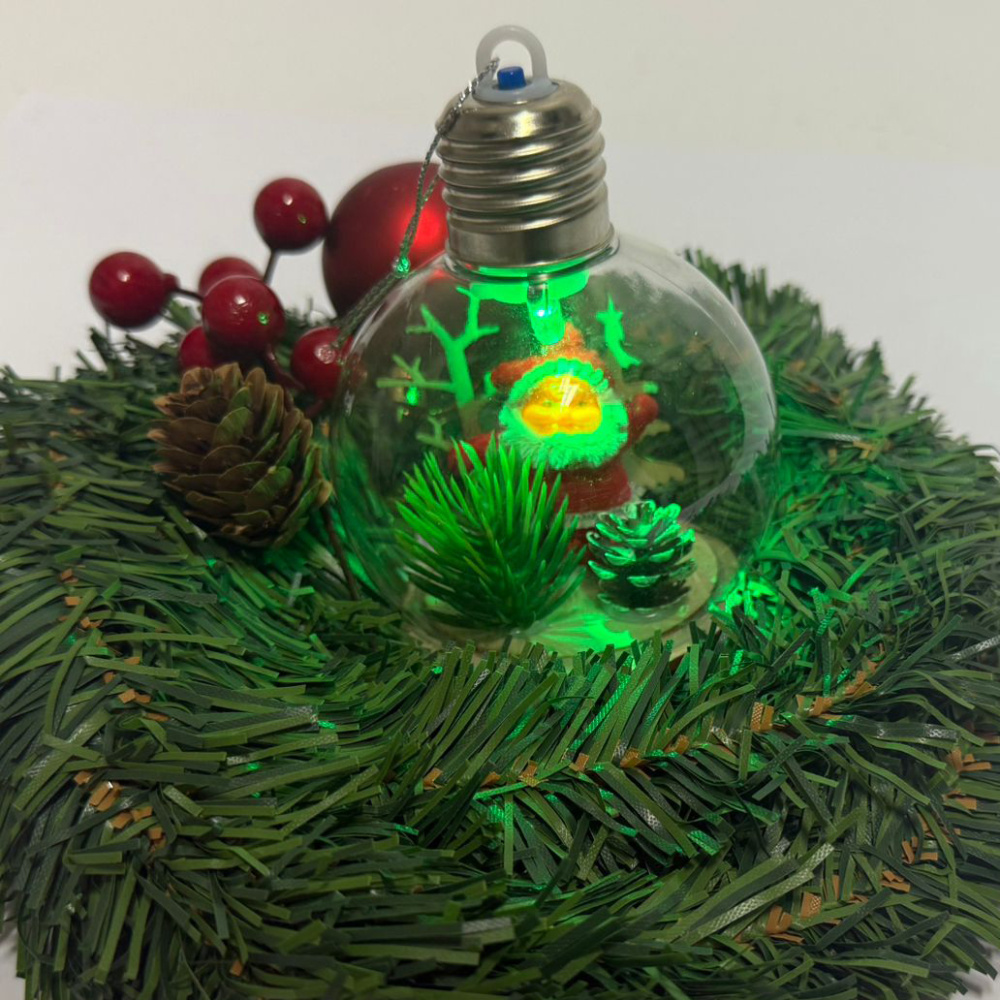 Decoración Navideña con Papá Noel, 78 x 100 mm, Adorno Festivo para Escritorio o Centro de Mesa