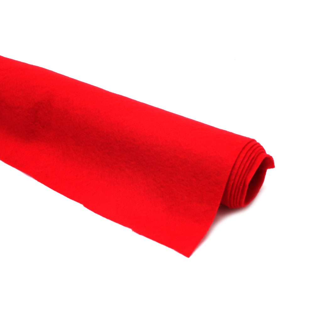 Soft Kraft Felt, 1.5 mm, 45 cm, 180-200 gsm, Red - 1 Meter